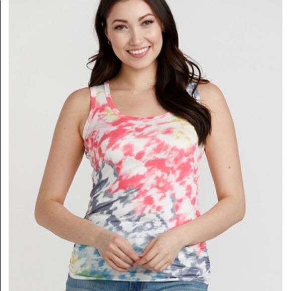 WAREHOUSE One Tie Dye Side Ruched Tank Size Extra Small - Picture 1 of 12